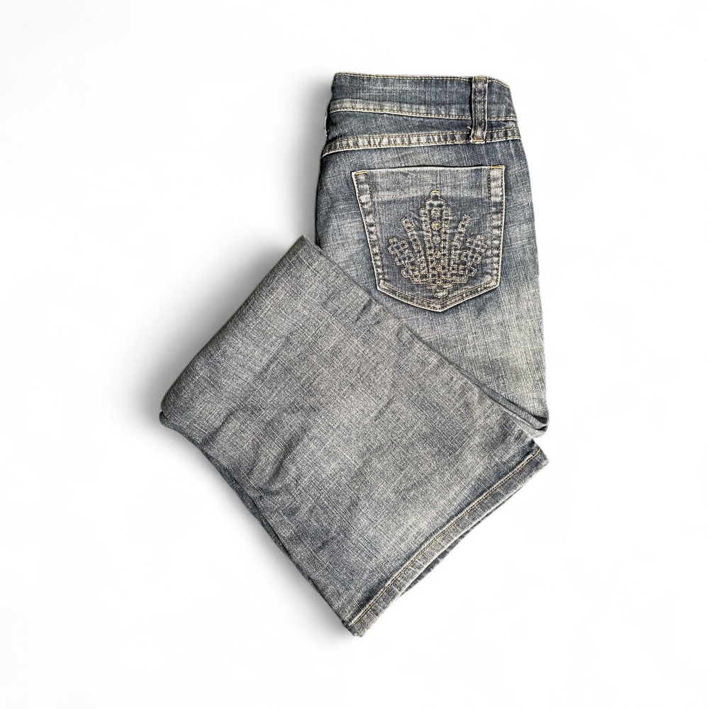 ZD by Zac Denim Women's Bootcut‎ Jeans Size 31x31 Rhinestone Embellished Pockets